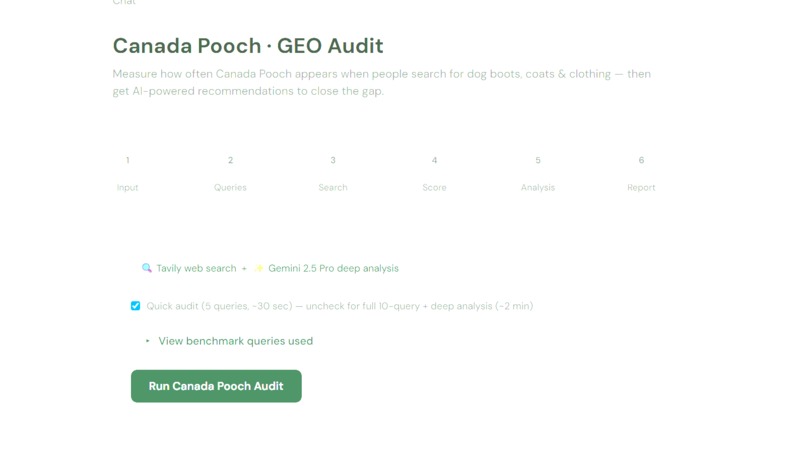 Canada Pooch · GEO Audit – screenshot 1