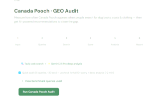 Canada Pooch · GEO Audit