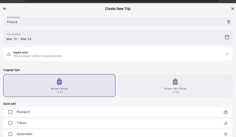 PackWise – screenshot 5