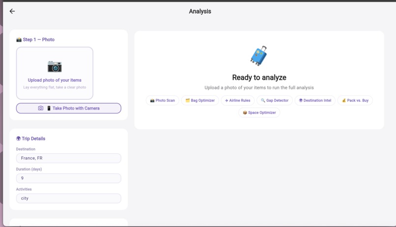 PackWise – screenshot 2