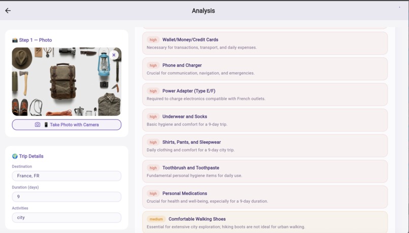 PackWise – screenshot 1