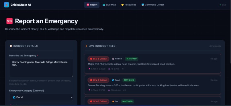 CrisisChain AI – screenshot 1