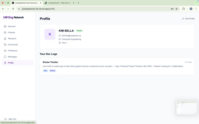 UW Eng Network – screenshot 5