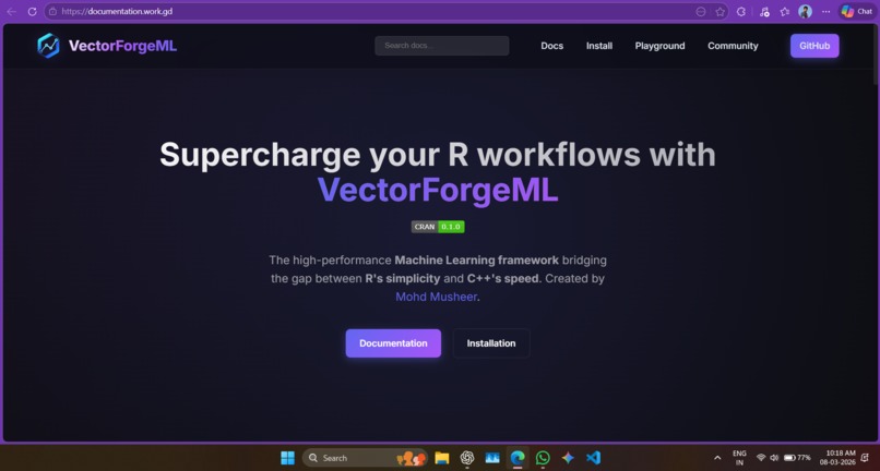 VectorForgeML – High-Performance Machine Learning Framework – screenshot 1