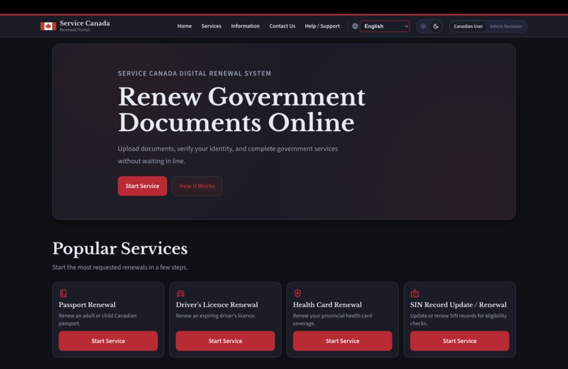 Service Canada Online – screenshot 1