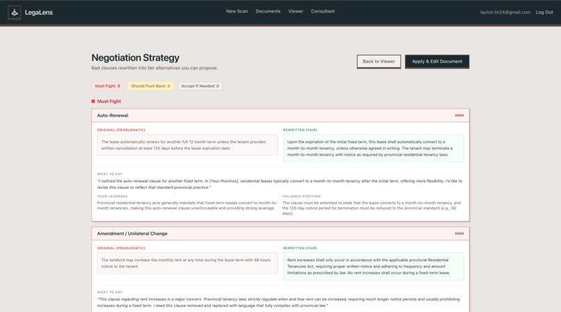 LegaLens – screenshot 3