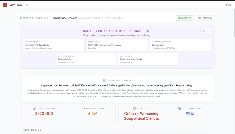 Tariff Triage – screenshot 1