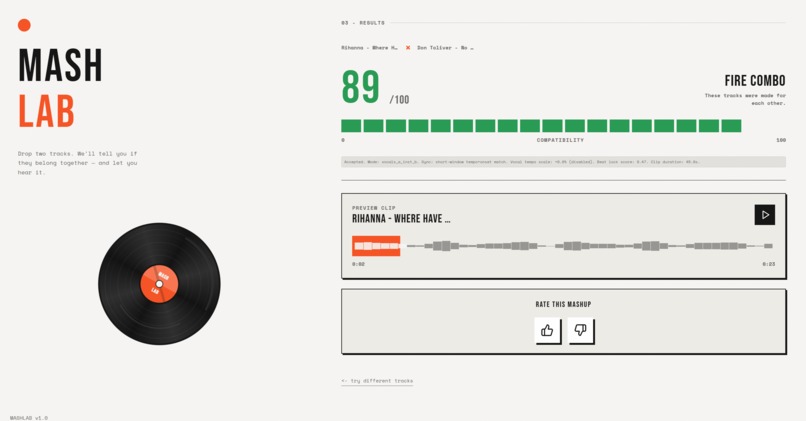 MashLab – screenshot 2