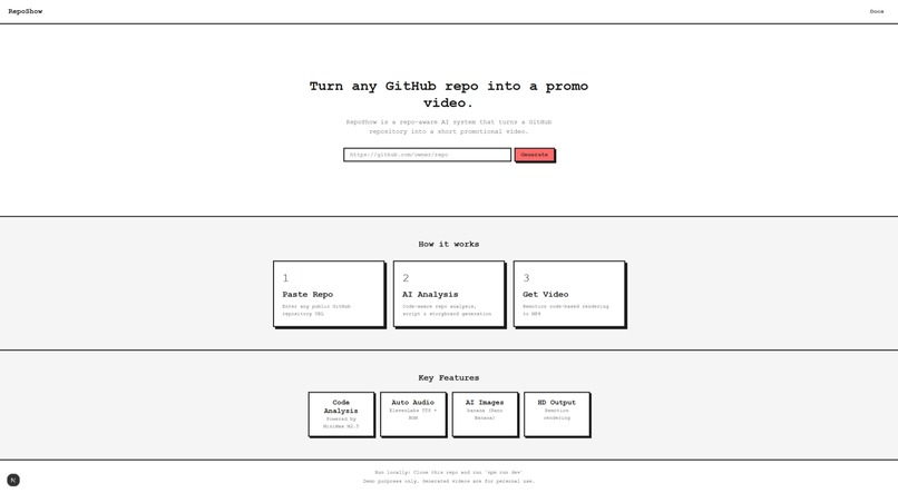 RepoShow. – screenshot 1