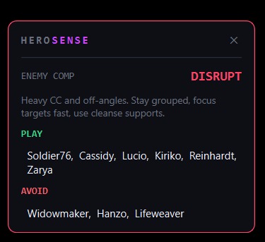 HeroSense – screenshot 2
