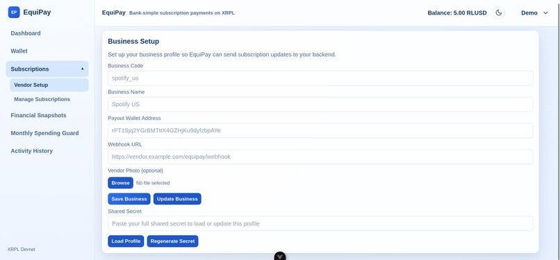 EquiPay – screenshot 5