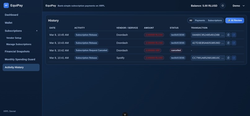 EquiPay – screenshot 3