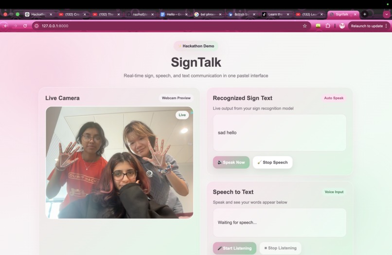 Sign2Talk – screenshot 1