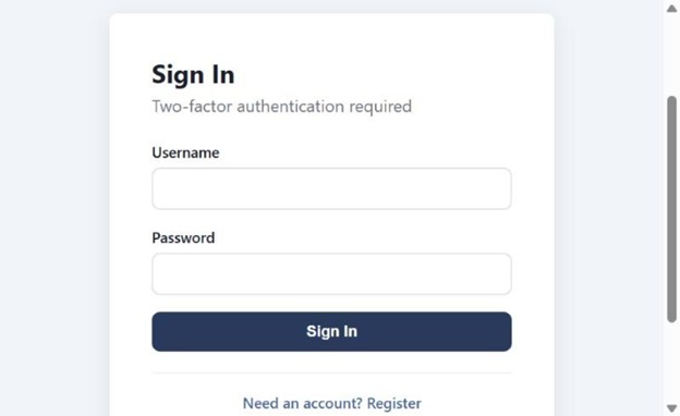 3 Factor Authentication – screenshot 1