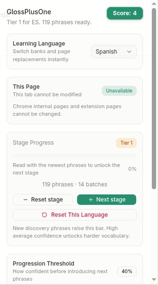 GlossPlusOne (g+1) – screenshot 2