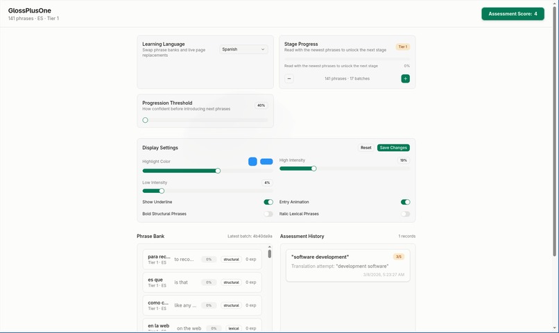 GlossPlusOne (g+1) – screenshot 3
