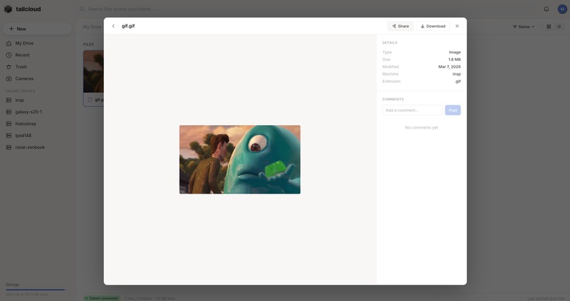 tailhub: tailcloud + tailtv – screenshot 5