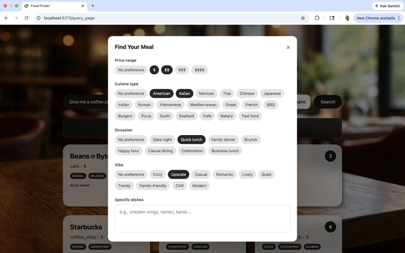 FoodFinder – screenshot 5