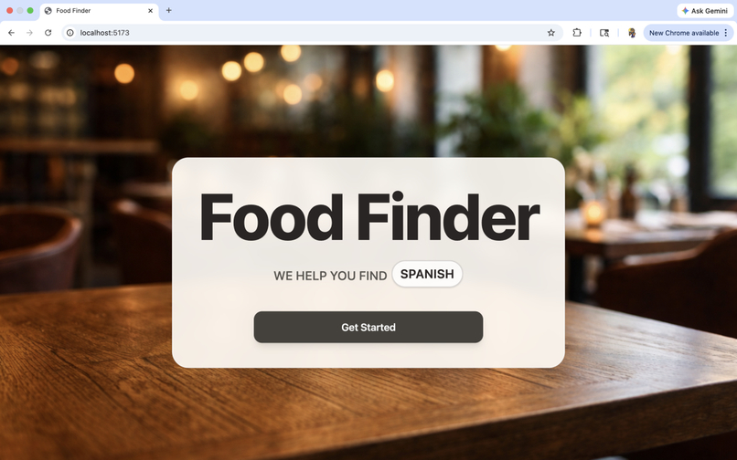 FoodFinder – screenshot 1