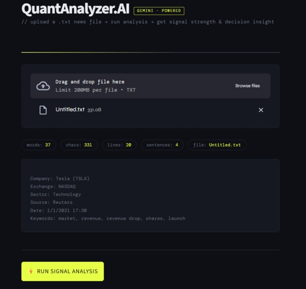 QuantAnalyzer.AI – screenshot 1