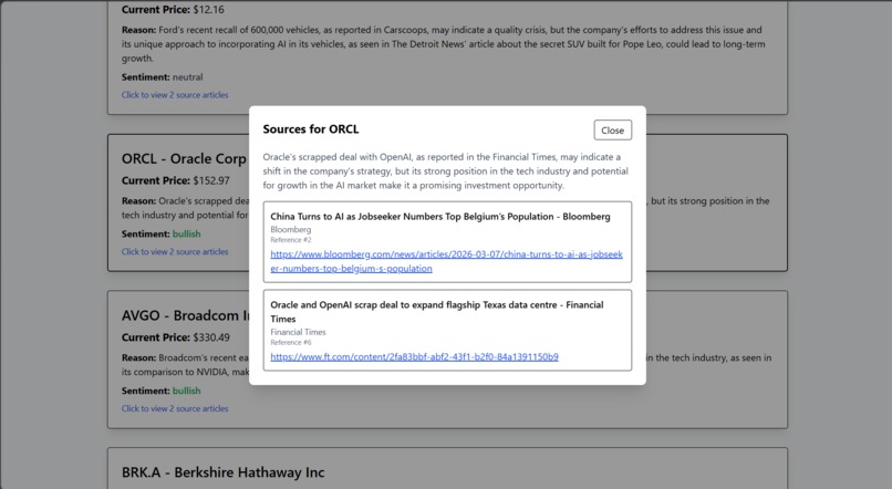AI Stock analyzer/recommender – screenshot 2
