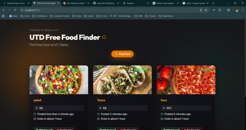 UTD Free Food Finder – screenshot 1