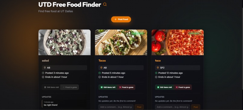 UTD Free Food Finder – screenshot 3