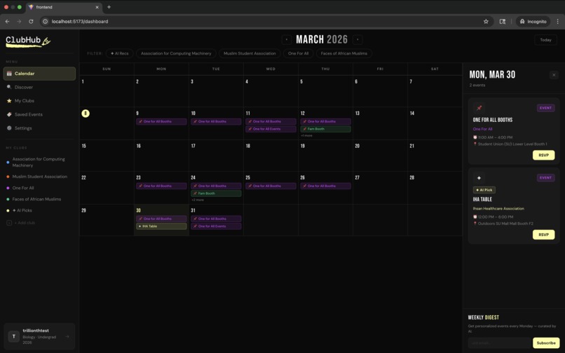 ClubHub – screenshot 4