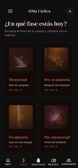 AlMa Ciclica - App Educación menstrual. – screenshot 2