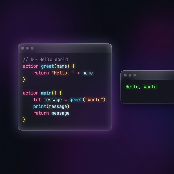 D infinity programing language  – screenshot 1