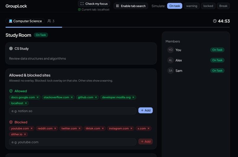 GroupLock – screenshot 1