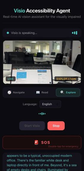 Visio — Live AI Accessibility Agent – screenshot 1