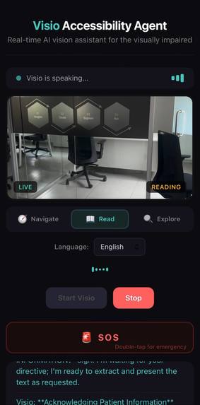 Visio — Live AI Accessibility Agent – screenshot 2