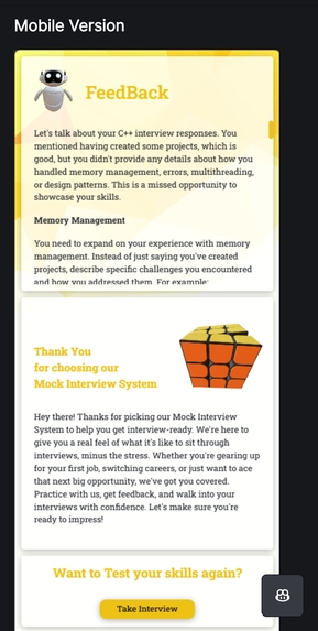 Ai based interview practice system  – screenshot 4