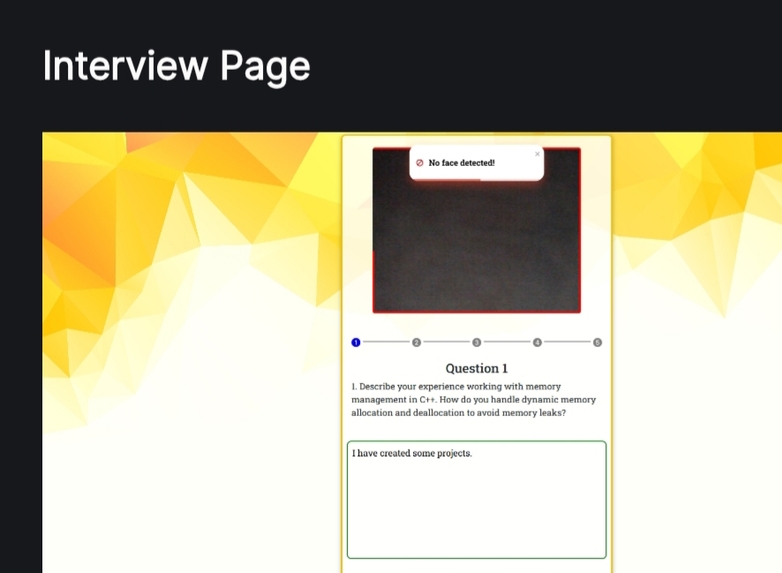 Ai based interview practice system  – screenshot 3