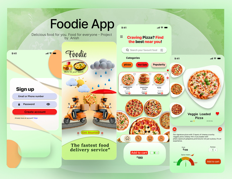 Foodie Food Deiivery App UI/UX Design – screenshot 2