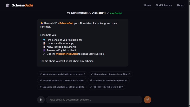 SchemeSathi AI-Powered Government Scheme Discovery Platform – screenshot 6