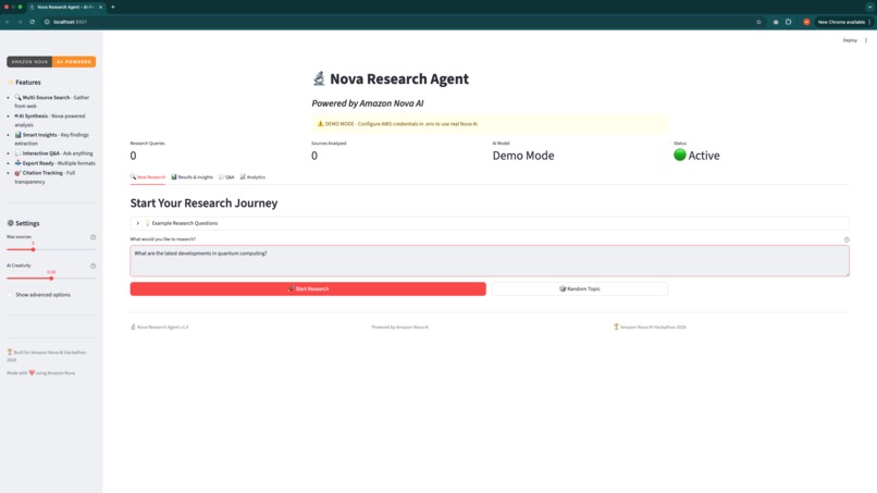 nova-reserach-agent – screenshot 2