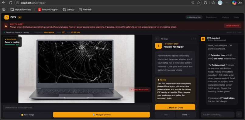 DIYA: Intelligent AI-Powered DIY Assistant – screenshot 2