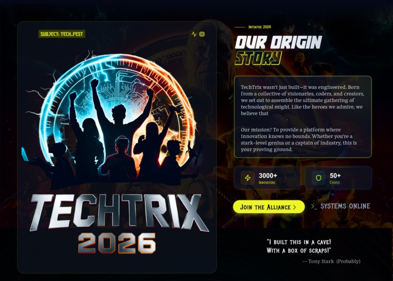 Techtrix 2026 (Tech Fest Website) – screenshot 2