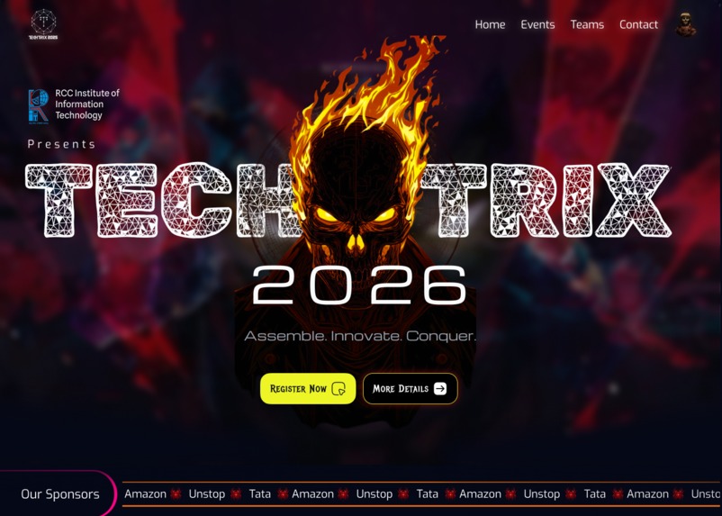 Techtrix 2026 (Tech Fest Website) – screenshot 1
