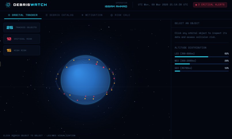 Debris watch – screenshot 1
