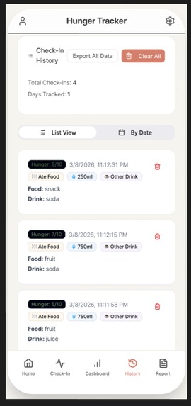 Hunger Tracker – screenshot 3