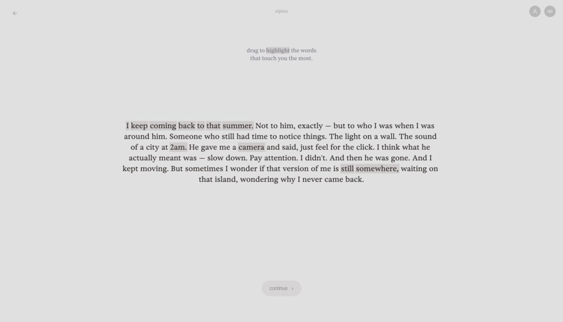 nijimu / "to seep into" – screenshot 6