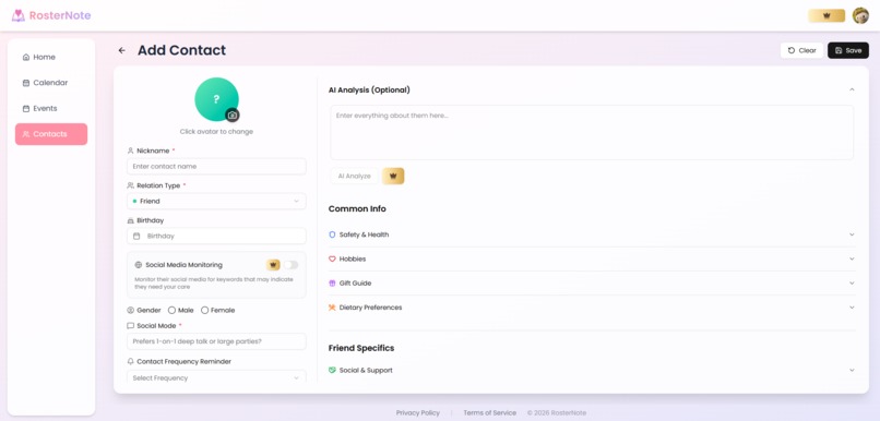 Roster Note – screenshot 5