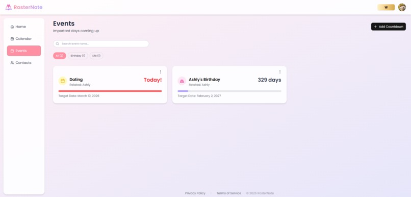 Roster Note – screenshot 4