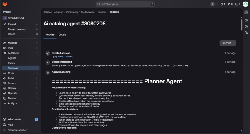 MRGenesis - From issue to merge request – screenshot 1