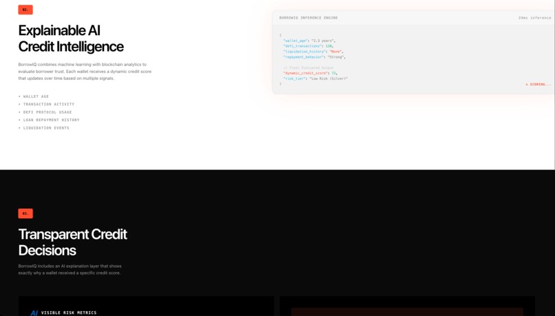 BorrowIQ — AI-Powered On-Chain Credit Intelligence – screenshot 1