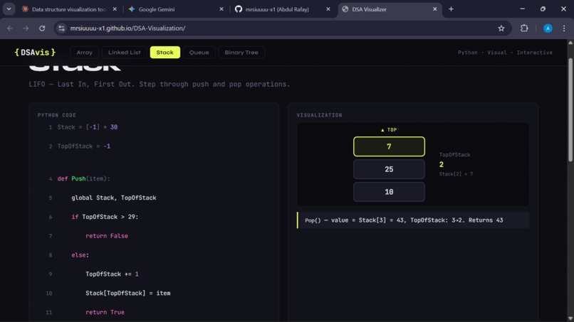 DSA-Visualization – screenshot 1