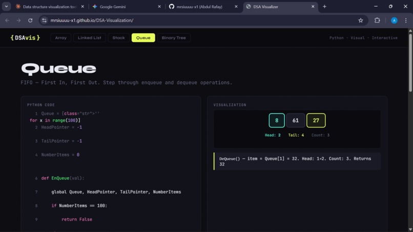 DSA-Visualization – screenshot 3